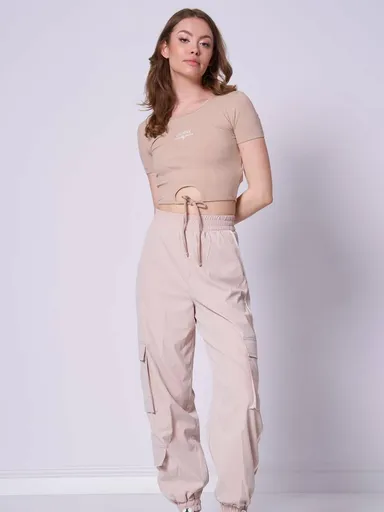 Guess dámské béžové tričko V4GP03KBCO2 XS