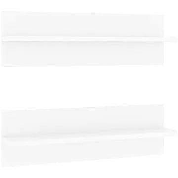 Shumee Nástěnné 2 ks bílé 60×11,5×18 cm dřevotříska, 807315 (807315)