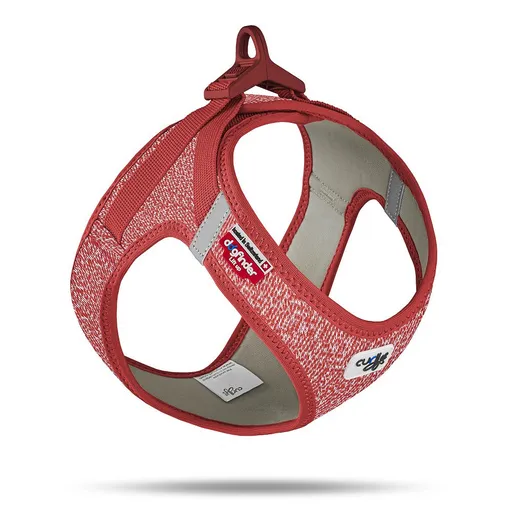 Curli Postroj pro psy se sponou Merino vlna Red 2XS, 2-4 kg