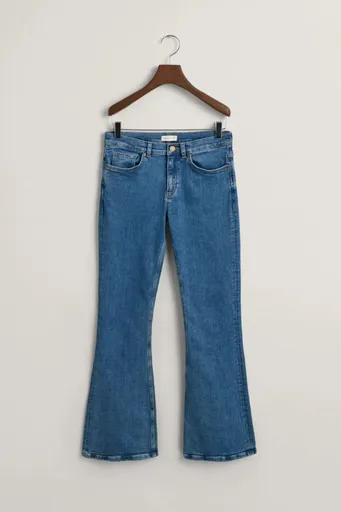 DŽÍNY GANT BOOTCUT JEANS MID BLUE