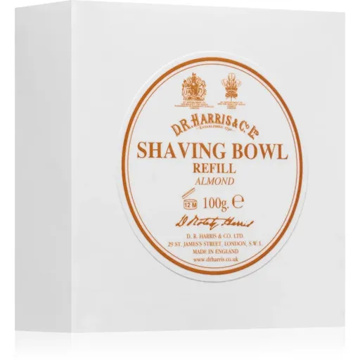 D.R. Harris Shawing Bowl Refill mýdlo na holení – náhradní náplň Almond 100 g
