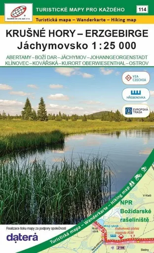 Krušné hory - Erzgebirge, Jáchymovsko 1:25 000 (Abertamy, Boží Dar, Jáchymov, Johanngeorgenstat, Klínovec, Kovářská, Kurort Oberwiesenthal, Ostrov) /