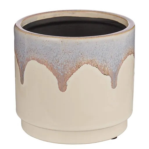 PAINTED Květináč 15 cm - krémová