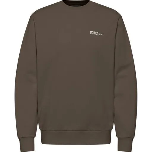 Jack Wolfskin ESSENTIAL CREWNECK M Pánská mikina, hnědá, velikost XXL