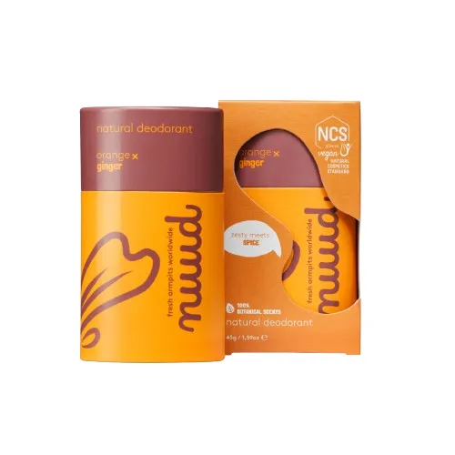 Nuud Botanical Scents Orange x Ginger Tuhý deodorant s vůní pomeranče a zázvoru, 45 g