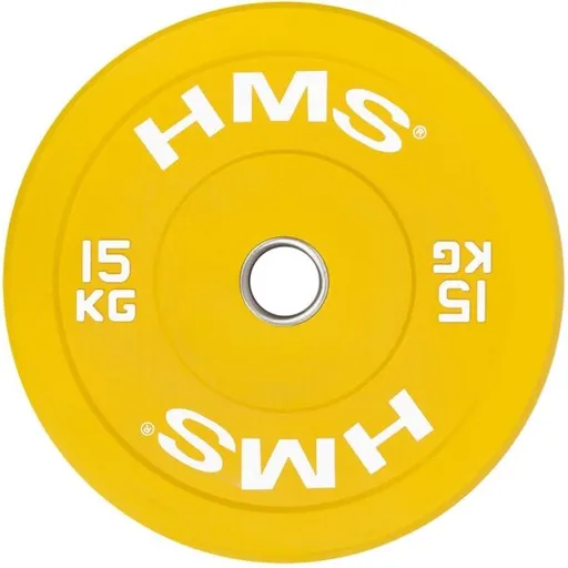 HMS BUMPER 15 KG x 50 MM Barevný bumper kotouč, žlutá, velikost 15 KG