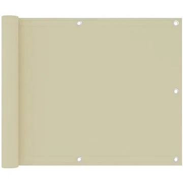 Balkónová zástěna krémová 75×500 cm oxfordská látka 134950 (134950)