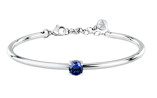 Morellato Pevný dámský náramek s modrým zirkonem Cerchi SAKM96