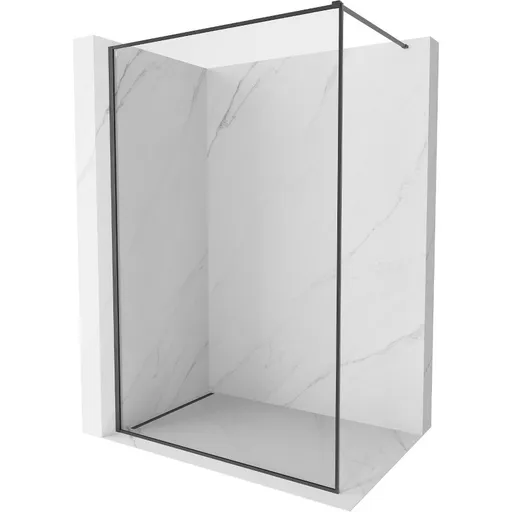 MEXEN/S Kioto-XF Sprchová zástěna WALK-IN s rámem 80 x 202, transparent 10 mm, grafit kartáčovaná 800-080-104-66-00-X