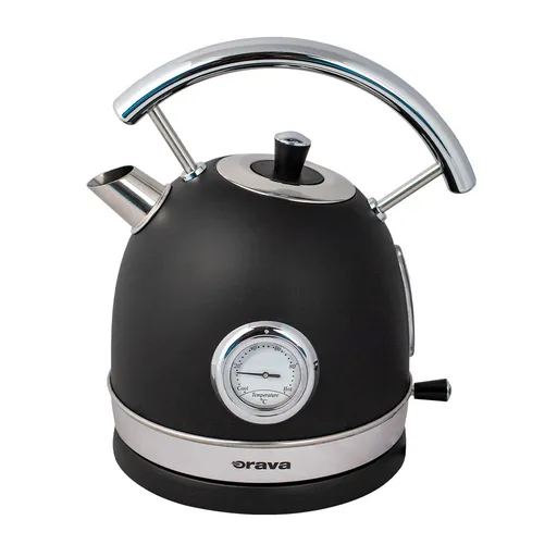 Orava Retro konvice s analogovým teploměrem, černá