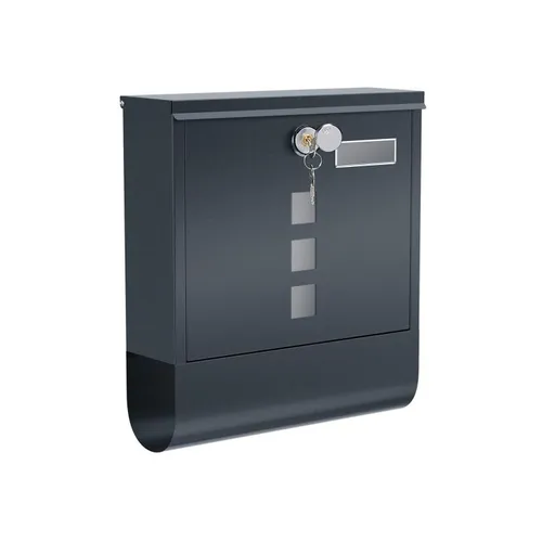 Poštovní schránka na zeď SONGMICS s držákem novin antracit