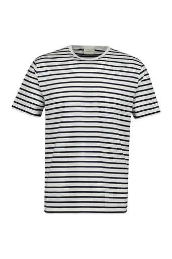 TRIČKO GANT PIMA STRIPE SS TSHIRT EGGSHELL