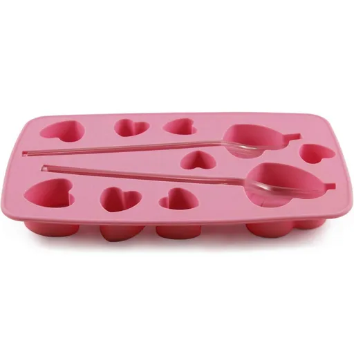 TORO Forma silikon na led s brčkem, srdce, růžová