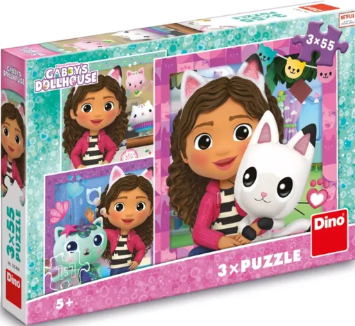 Puzzle Gábi a kamarádi 3x55 dílků