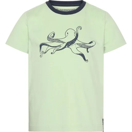 DIDRIKSONS MYNTA Chlapecké tričko, světle zelená, velikost