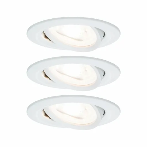PAULMANN Vestavné svítidlo LED Nova kruhové 3x6,5W GU10 bílá mat nastavitelné 934.31 P 93431
