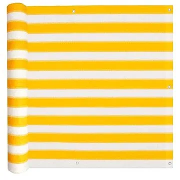 Balkónová zástěna HDPE 75x400 cm, žluto-bílá (43024)