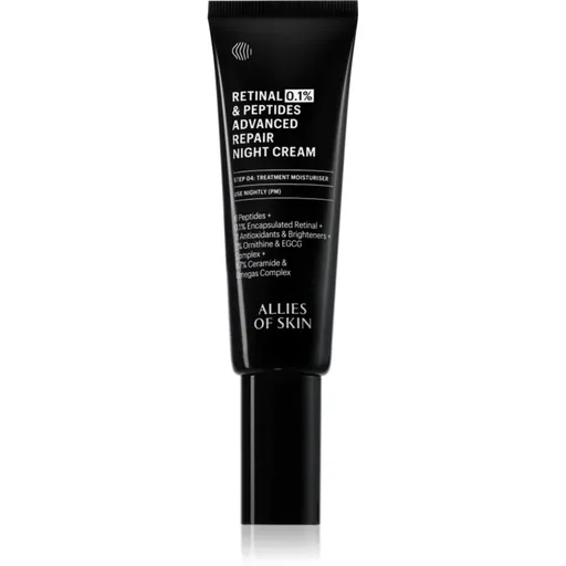 Allies of Skin 0.1% Retinal & Peptides Advanced Repair Night Cream revitalizační noční krém 48 ml