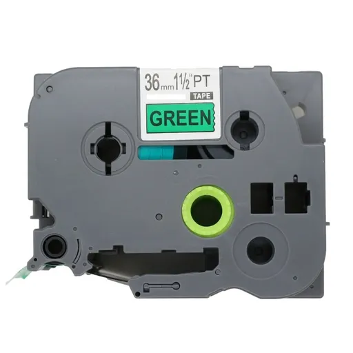 Kompatibilní páska s Brother TZe-V761, 36mm x 5,5m, černý tisk / zelený podklad, vinyl