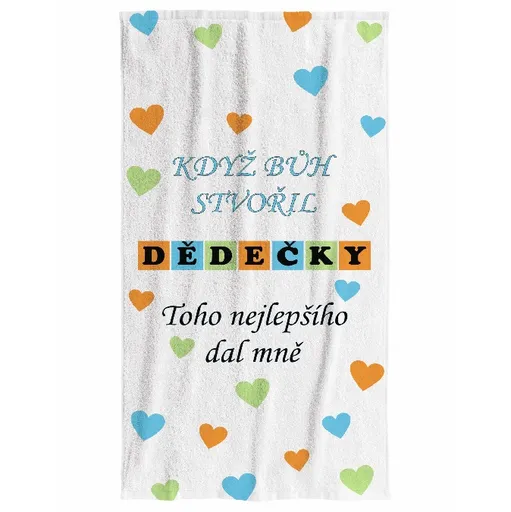Osuška Když bůh stvořil dědečky (Velikost osušky: 100x170cm)