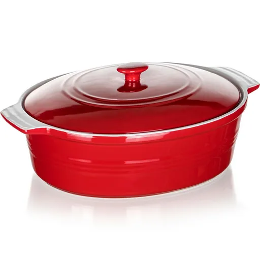Banquet Forma zapékací oválná s poklicí Culinaria Red 3,6 l, 3,6 l