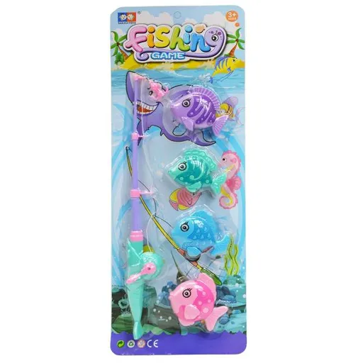 Dětská rybářská udice se 4 rybkami