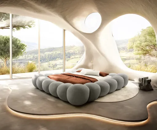 Čalouněná postel Perlla 180x200 cm strukturovaná látka měkký