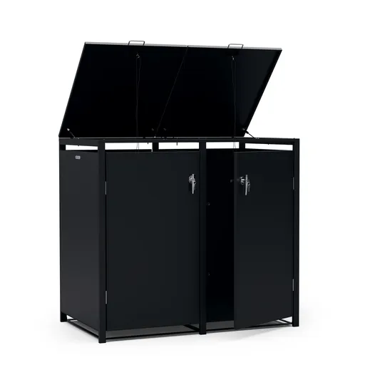 Blumfeldt BinSafe, box na odpadky, 2 odpadkové koše, 240 l, uzamykatelný, pozinkovaná ocel odolná vůči povětrnostním vlivům