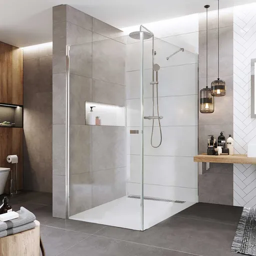 Mereo Pivotový sprchový kout, Novea, obdélník, 90x100 cm, chrom ALU, sklo Čiré, dveře L/P a pevný díl CK13923Z