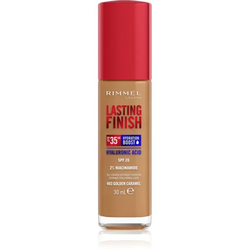 Rimmel Lasting Finish 35H Hydration Boost hydratační make-up SPF 20 odstín 403 Golden Caramel 30 ml