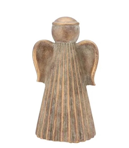 Zlatá antik cementová dekorace anděl Angel Gold L - 11*10*20 cm daan kromhout