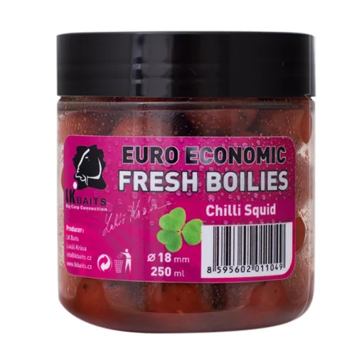 LK Baits Fresh Boilies Euro Economic 18mm 250ml - Chilli Squid,LK Baits Fresh Boilies Euro Economic 18mm 250ml - Chilli Squid