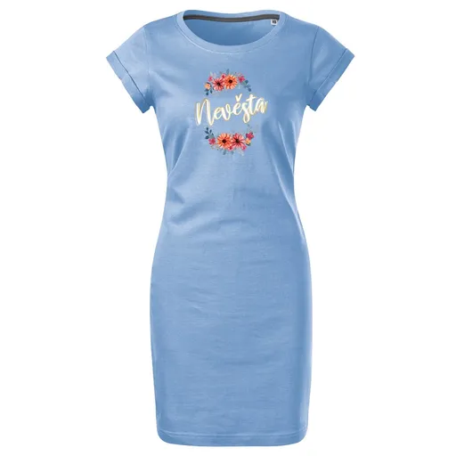 Bontis Šaty Nevěsta KOUZLO KVĚTIN - Nebesky modrá | L