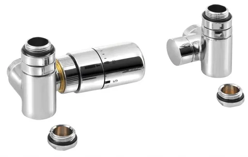 SAPHO CORNER COMBI připojovací sada ventilů termostatická triaxiální, levé provedení, chrom CP3021S