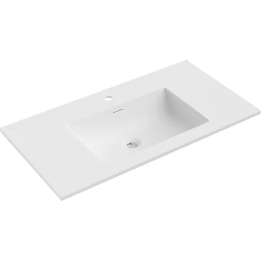 MEXEN Otis umyvadlo zapuštěné do desky 91 x 46,5, bílá mat 25189001