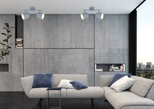 Nástěnná lampa 2X40W E27 matně šedá AZURO