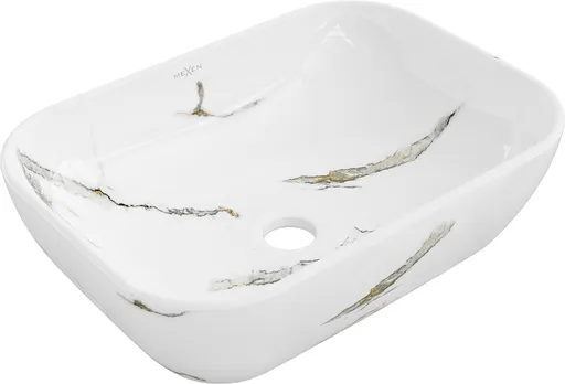 MEXEN Rita umyvadlo na desku 45 x 32, bílý kámen 21084581