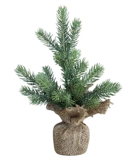 Zelený vánoční stromek v jutě Fleur Fir Tree - 27cm Chic Antique