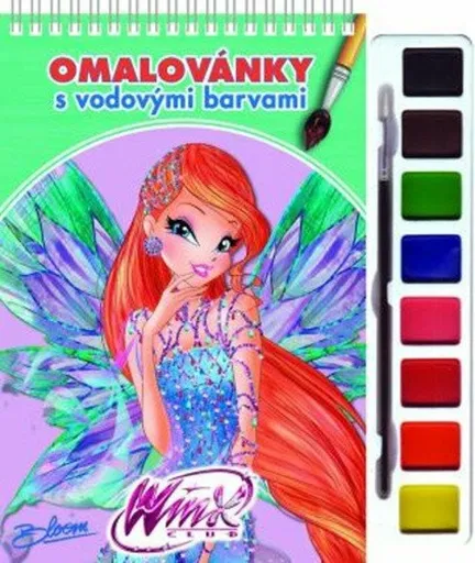 Winx Club Bloom - Omalovánky s vodovými barvami (zelená)