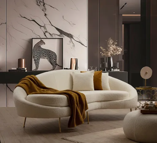 Trojmístná pohovka Eses - Cream Bouclett