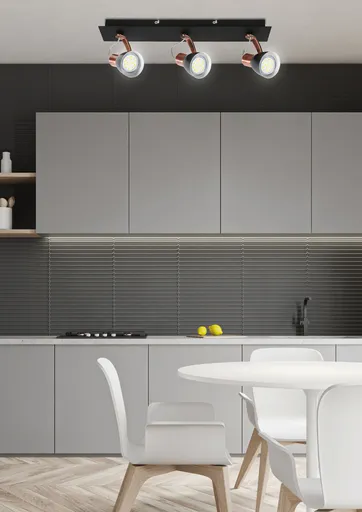 Nástěnná lampa 3X50W GU10 černá/měděná MARKUS