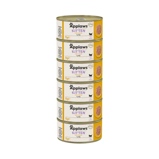 Applaws Cat Jelly Kitten Kuře konzerva 6x70 g