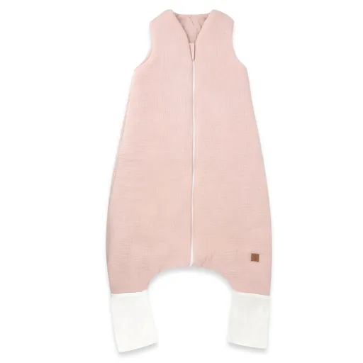 Baby Nellys Mušelínový spací vak se zahrnovacími nohavičkami - pudrově růžový, vel. S
