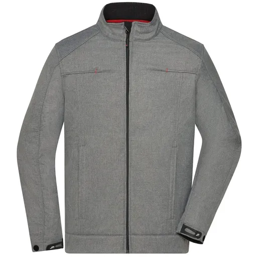 James & Nicholson (Daiber) Pánská softshellová bunda JN1088 - Světlý melír | M