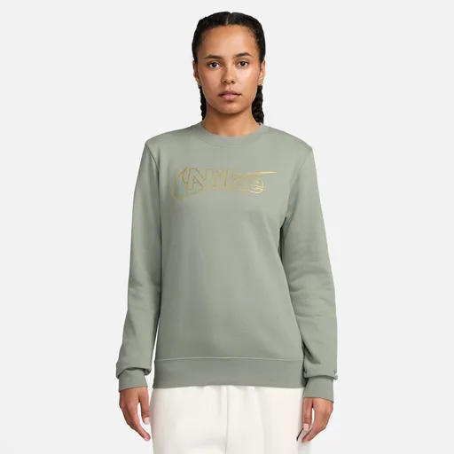 Nike Sportswear Club Fleece Womens Pullover Crew-Neck Sweatshirt S