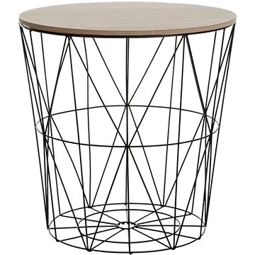 BELIANI černý/přírodní dřevo LANARK (beliani_121703)