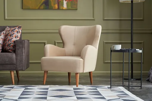 Křeslo ušák Karina - Cream