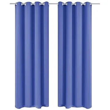 Zatemňovací závěsy s kovovými oky, 2 ks, 135x245 cm, modrá (132211)