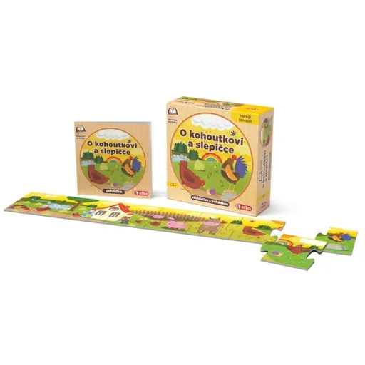 Efko O kohoutkovi a slepičce - skládačka s pohádkou