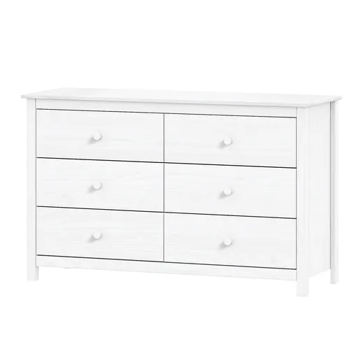 Komoda 6 zásuvek TORINO bílá